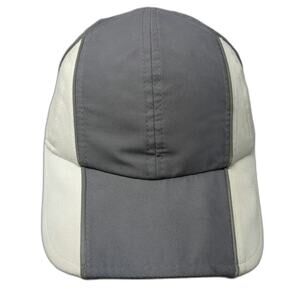 Athletic Works Baseball Cap Gray One Size Strapback Color Block Curved Brim Hat